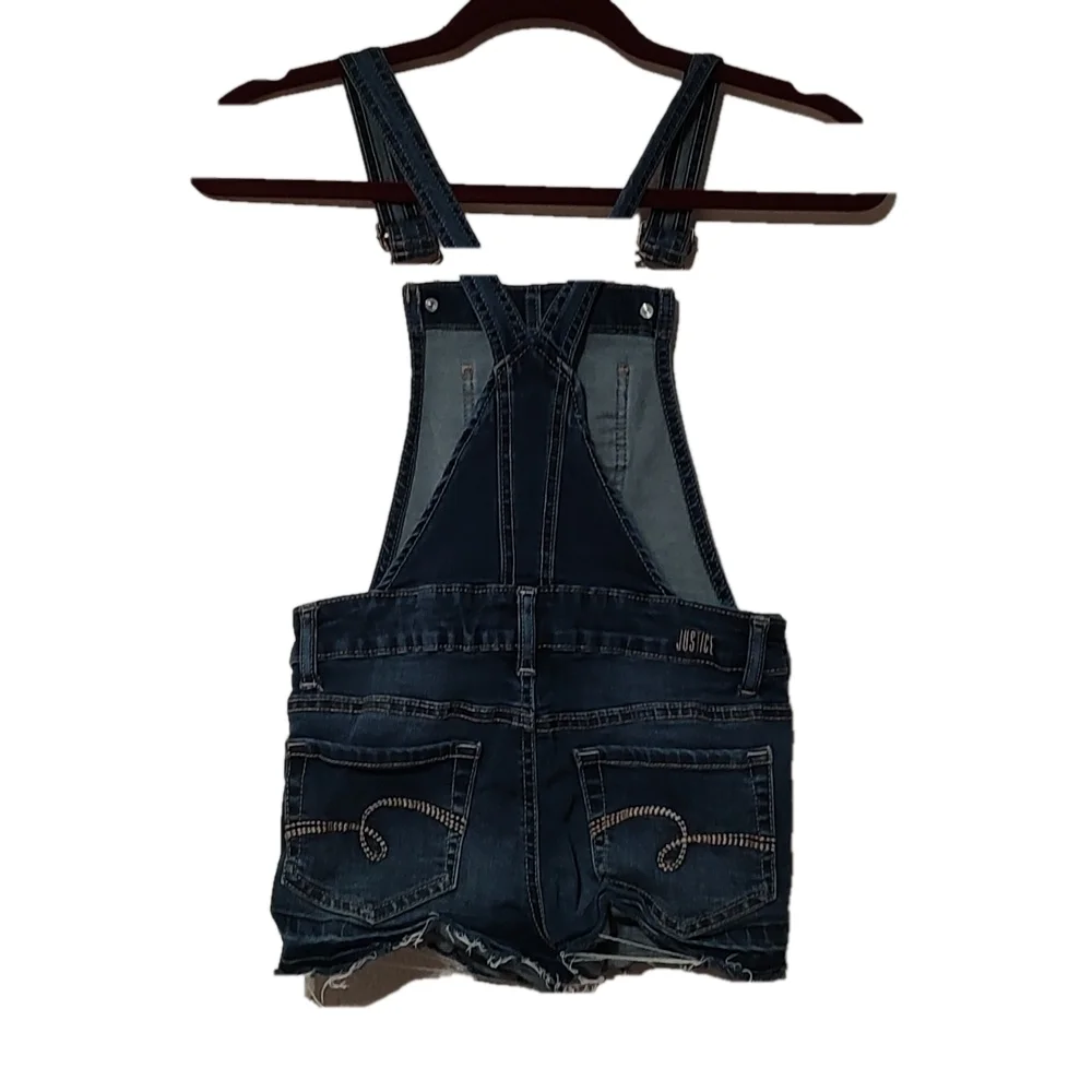 Justice Distressed Shorttalls Overalls size 8